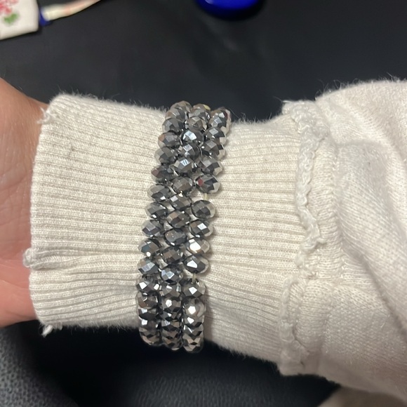 Silver leaders beaded bracelet - Picture 6 of 6